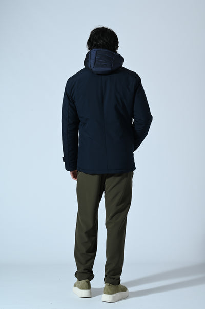 GIACCONE CON PETTORINA E CAPPUCCIO REMOVIBILI