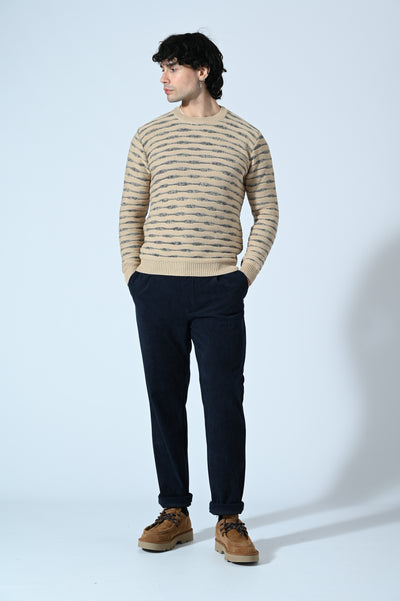 MAGLIA GIROCOLLO BICOLORE