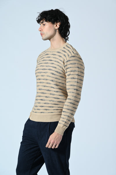 MAGLIA GIROCOLLO BICOLORE