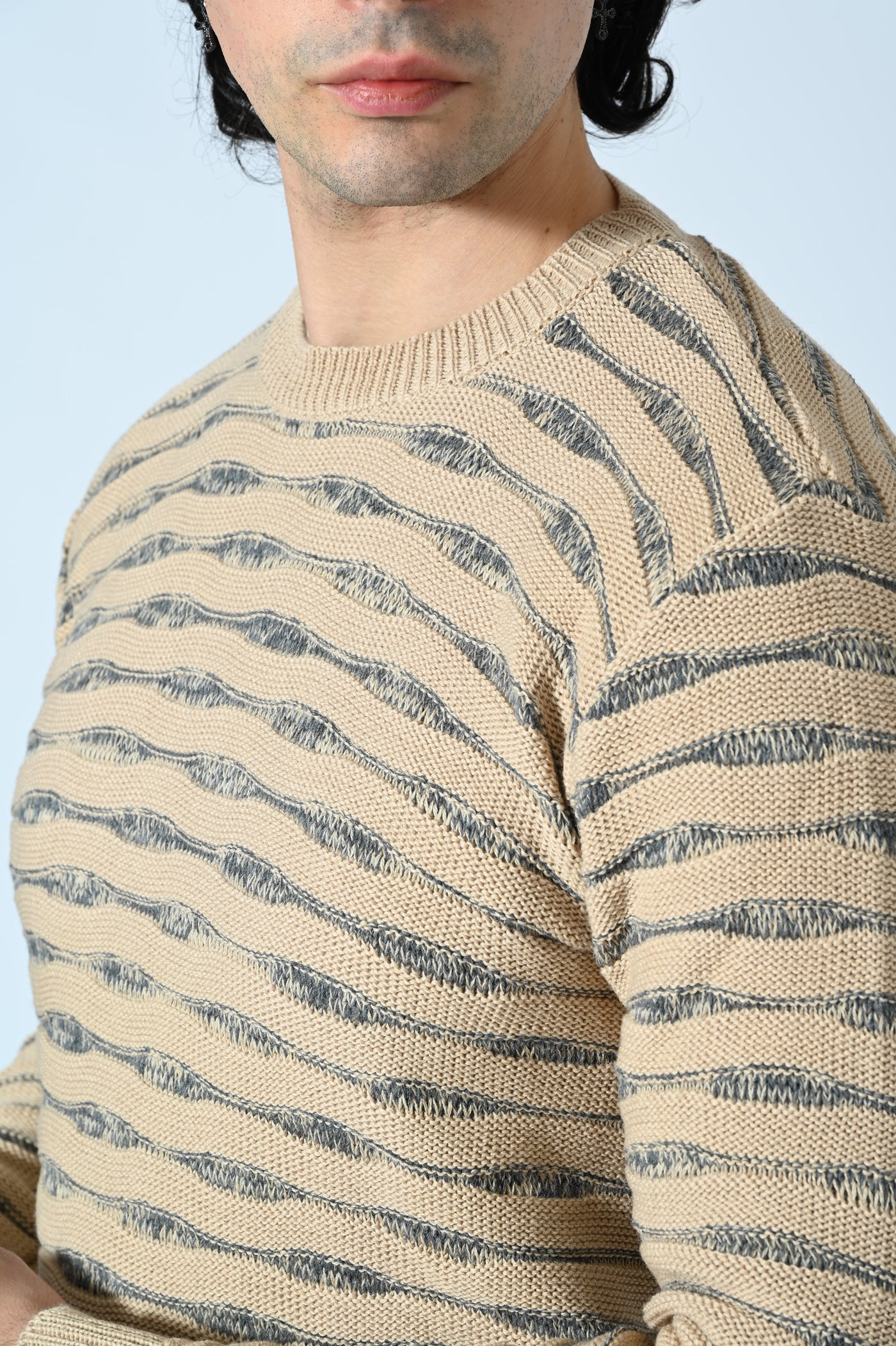 MAGLIA GIROCOLLO BICOLORE