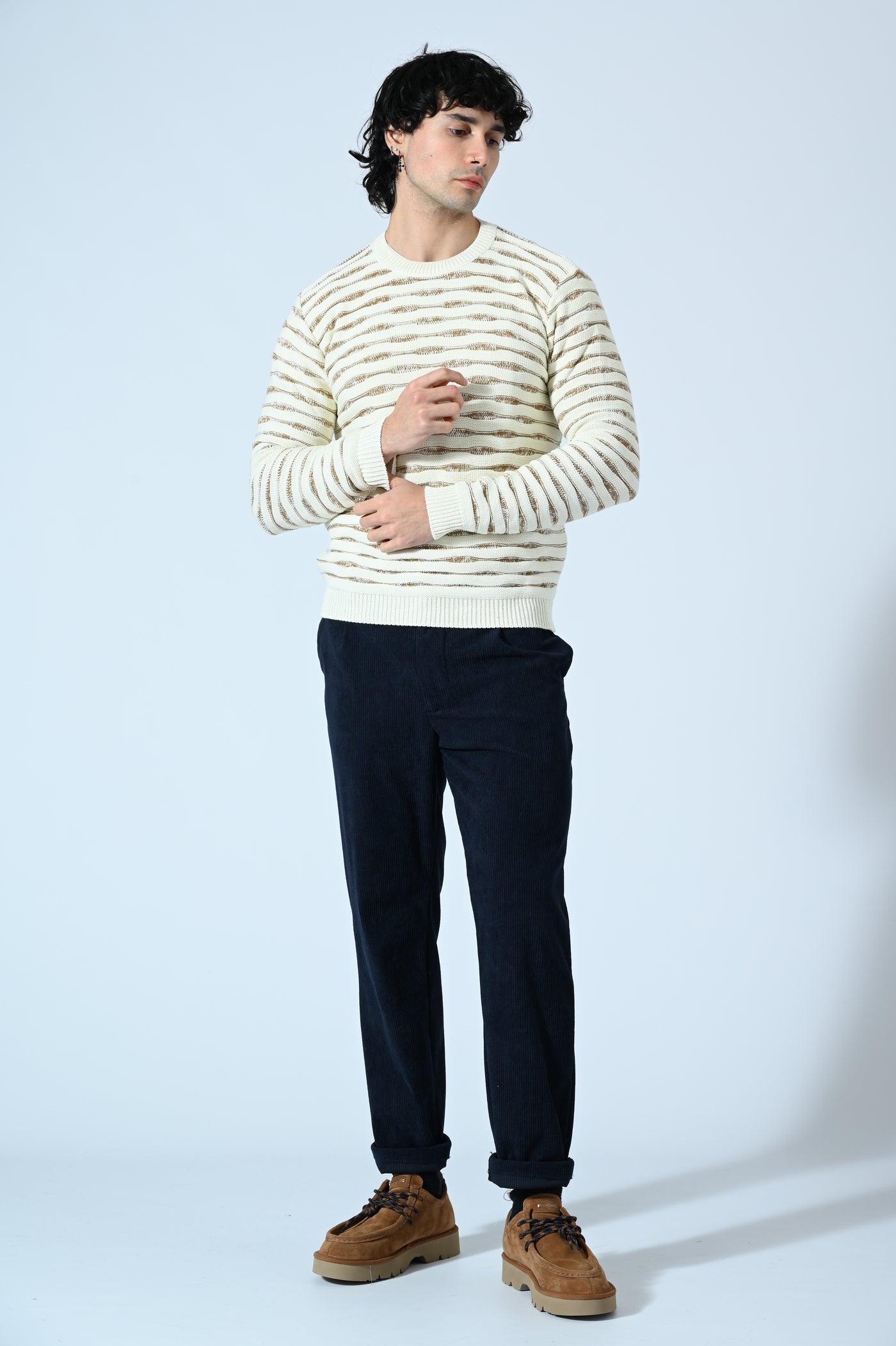 MAGLIA GIROCOLLO BICOLORE