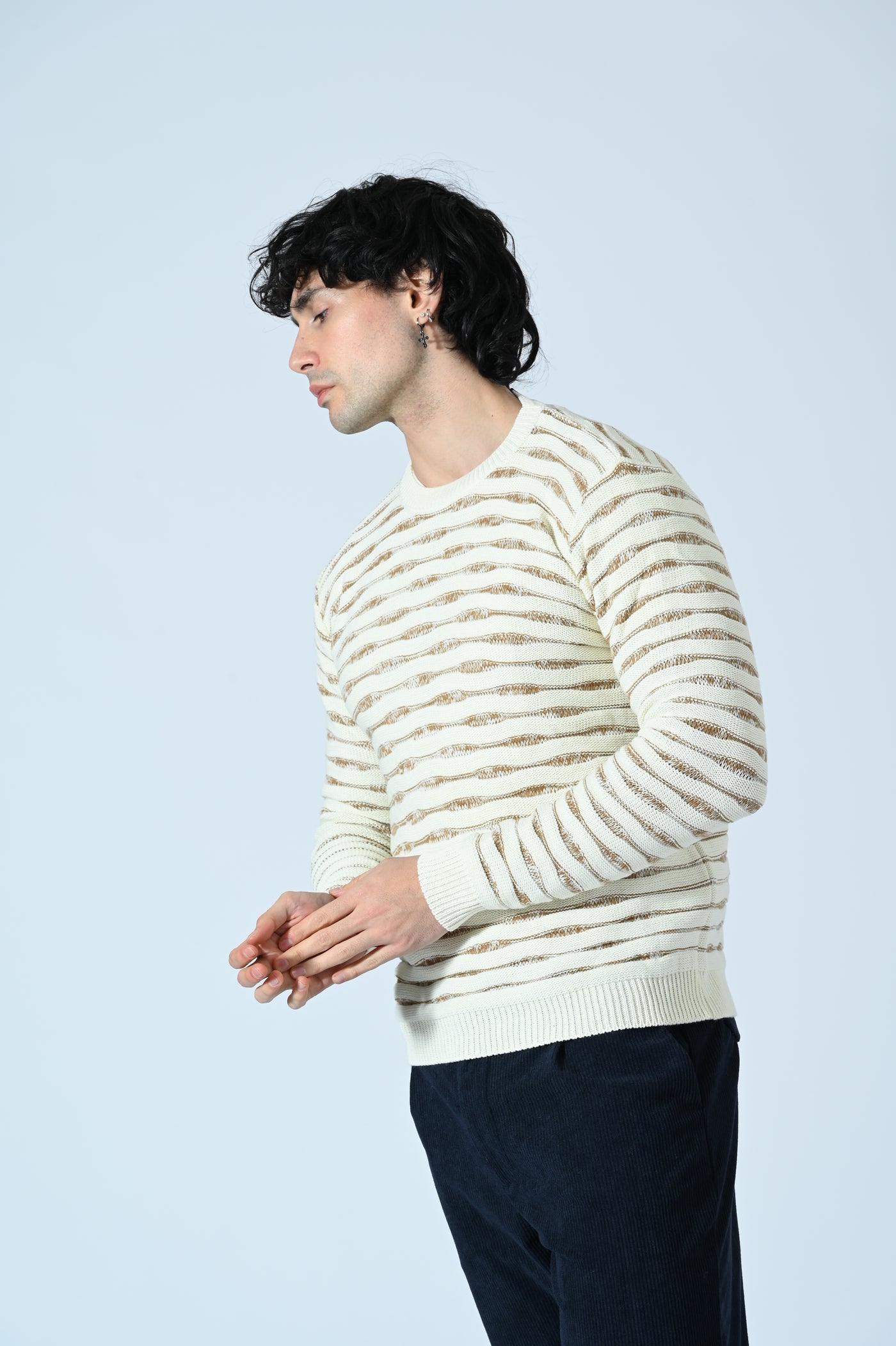 MAGLIA GIROCOLLO BICOLORE