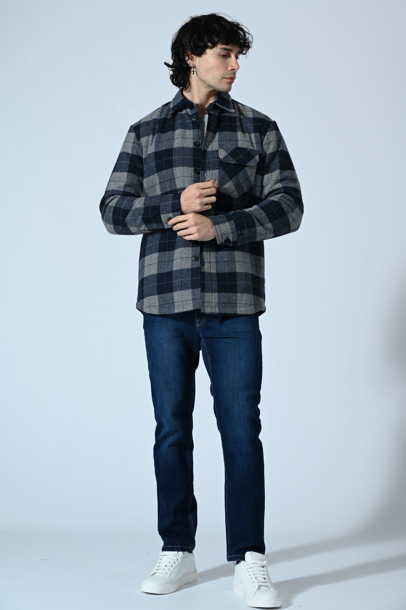 OVERSHIRT TRAPUNTATA CHECK