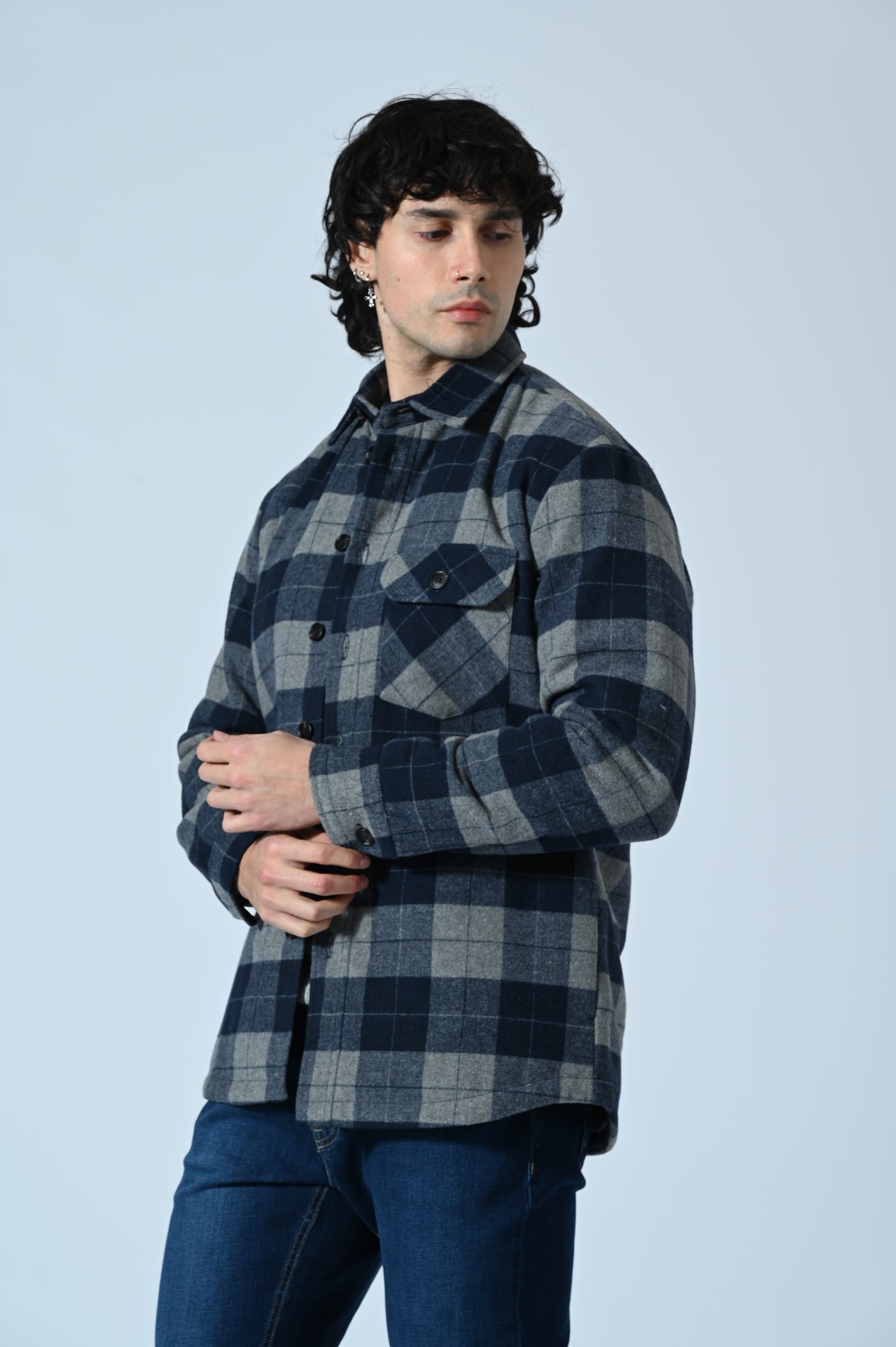 OVERSHIRT TRAPUNTATA CHECK