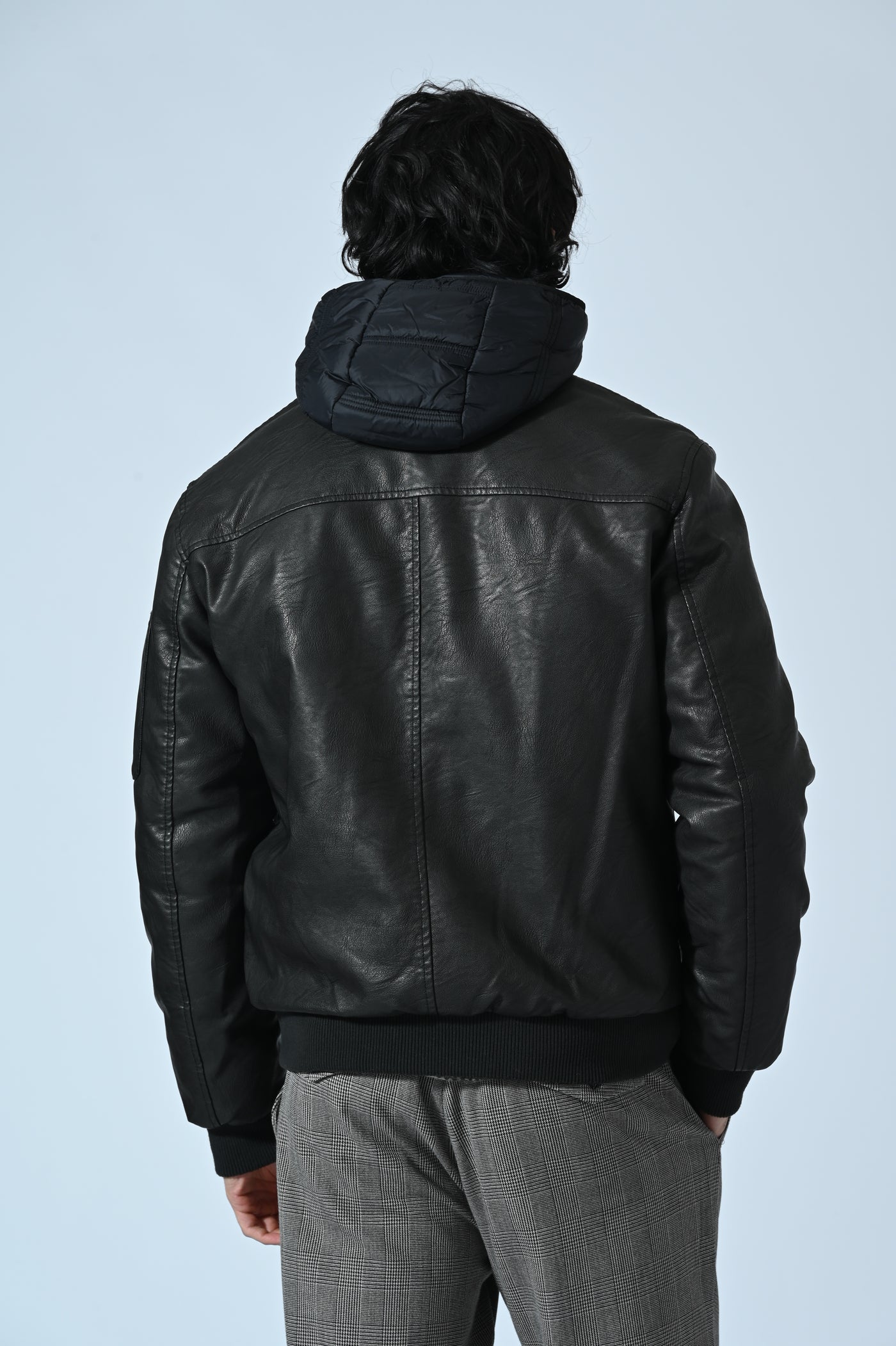 GIUBBINO ECOPELLE CON PETTORINA E CAPPUCCIO REMOVIBILI