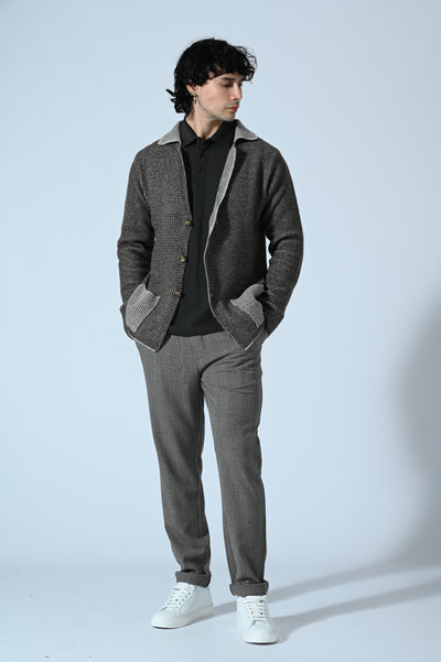 BLAZER IN MAGLIA BICOLORE