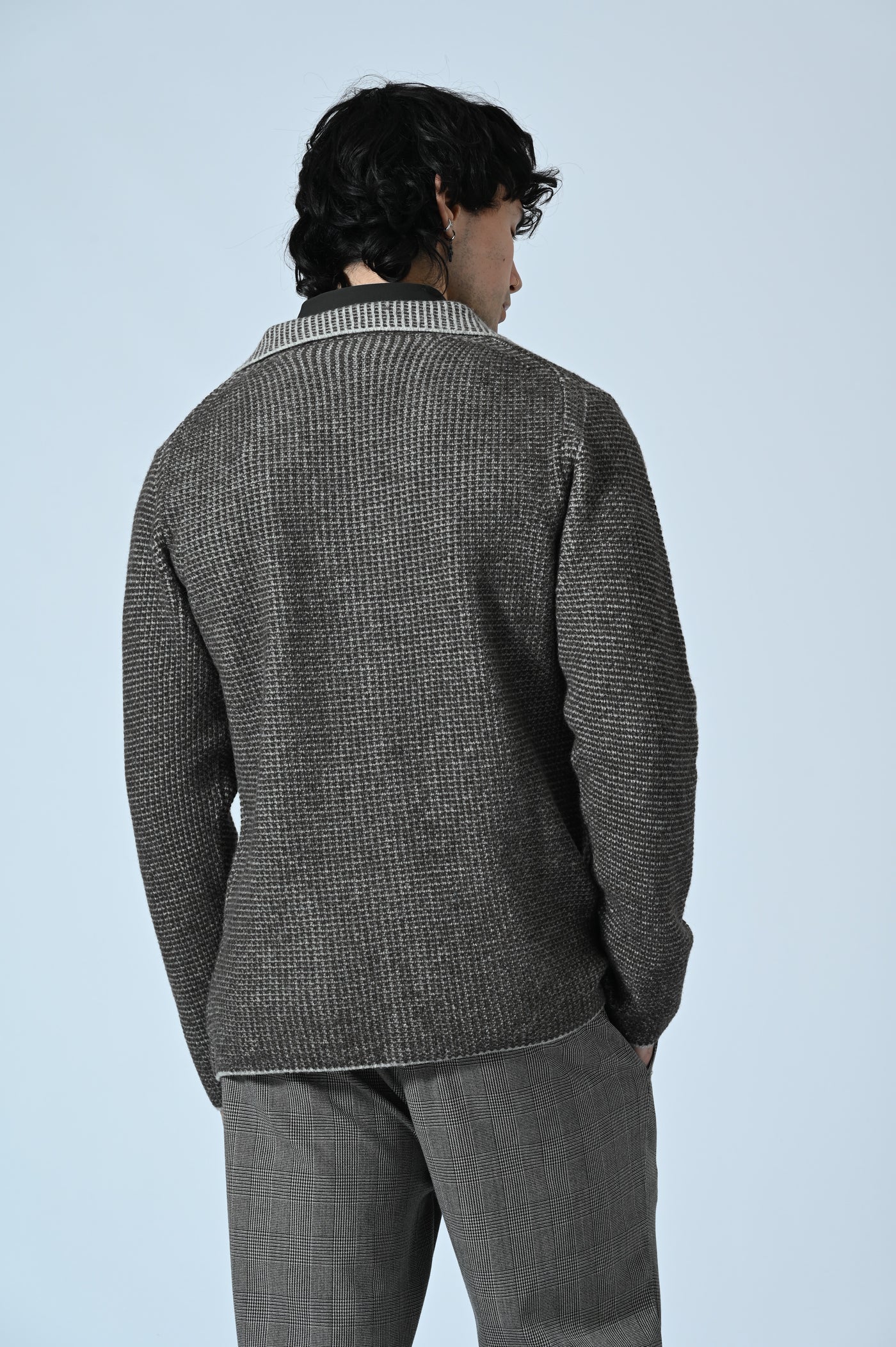 BLAZER IN MAGLIA BICOLORE