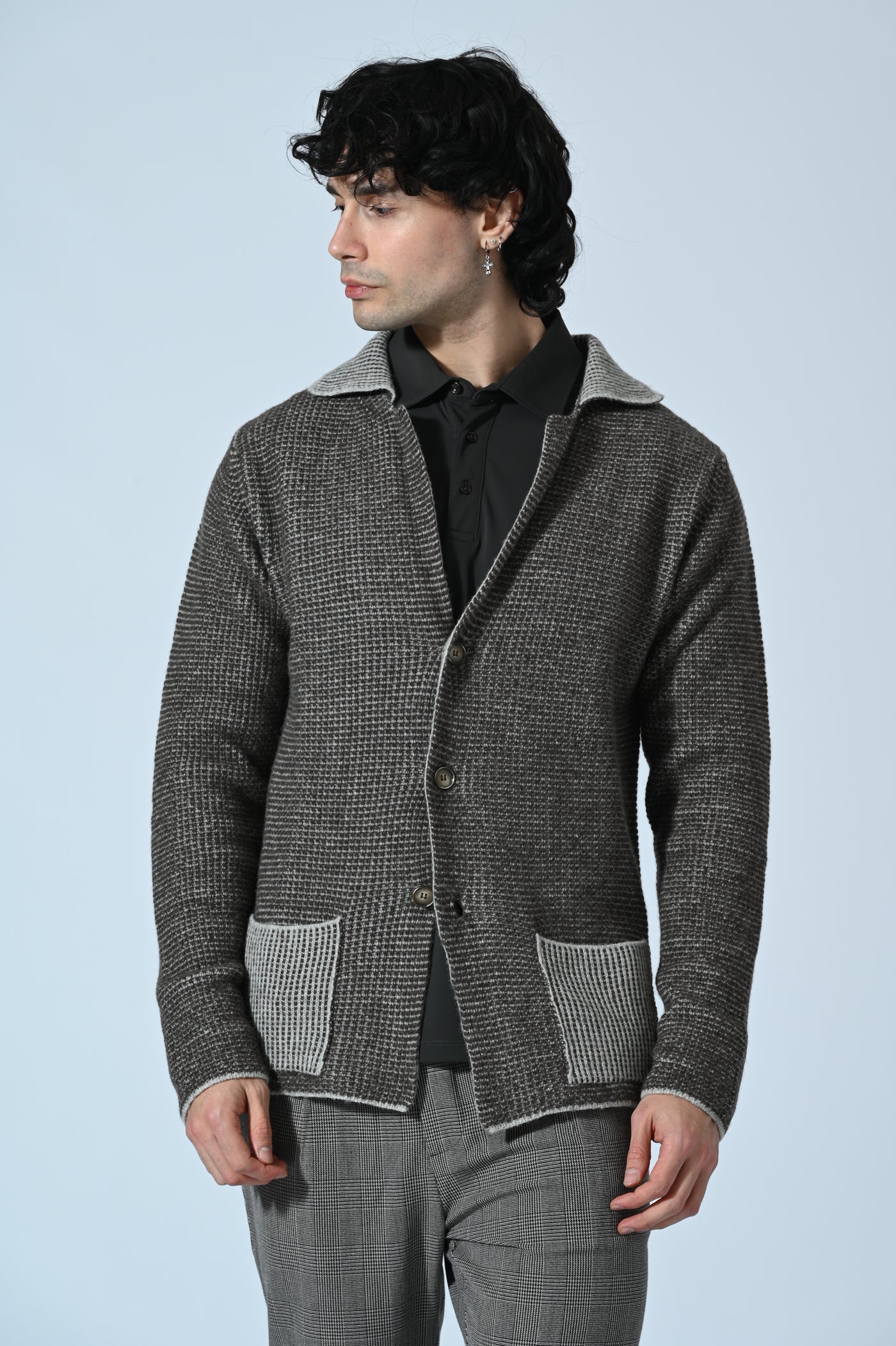 BLAZER IN MAGLIA BICOLORE