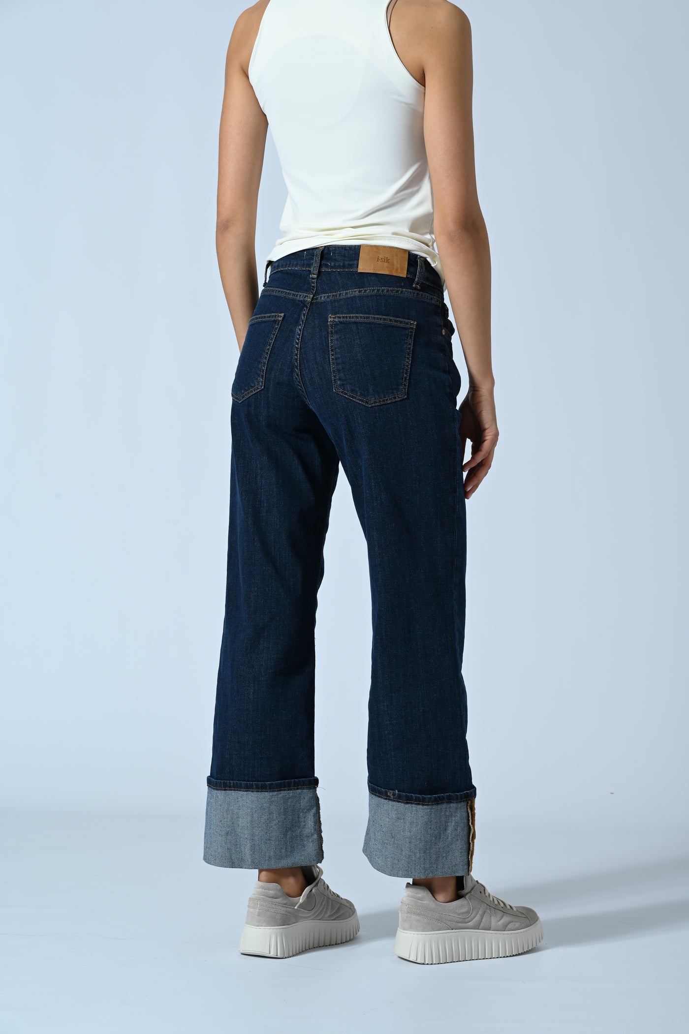 JEANS CROPPED WIDE LEG NERV.