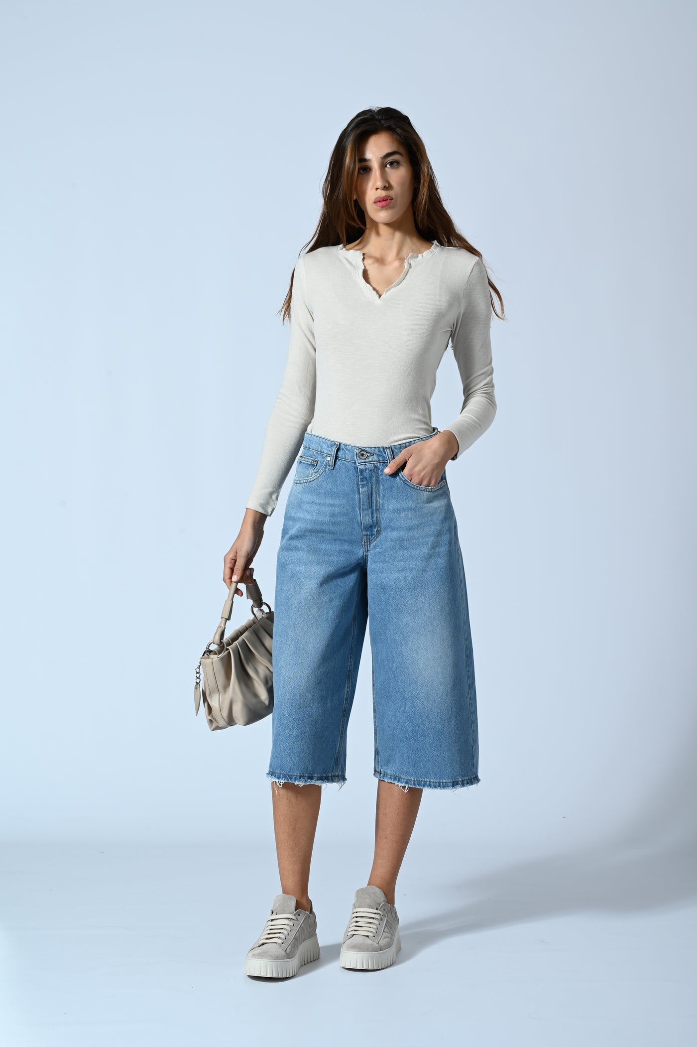 DENIM SUPER CROPPED