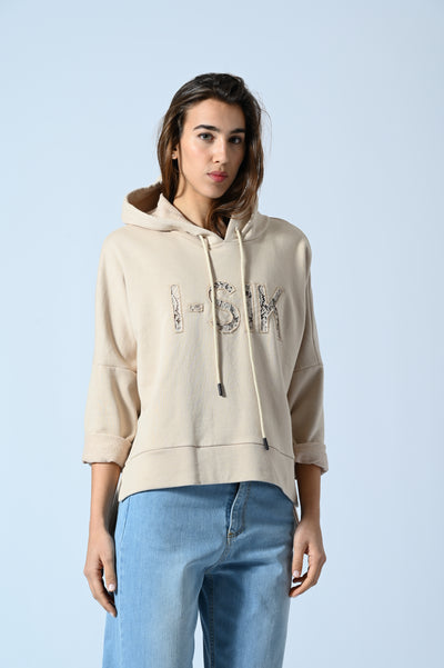 FELPA HOODIE LOGO PIZZO