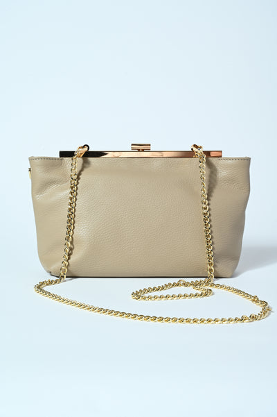 POCHETTE CLUTCH VERA PELLE