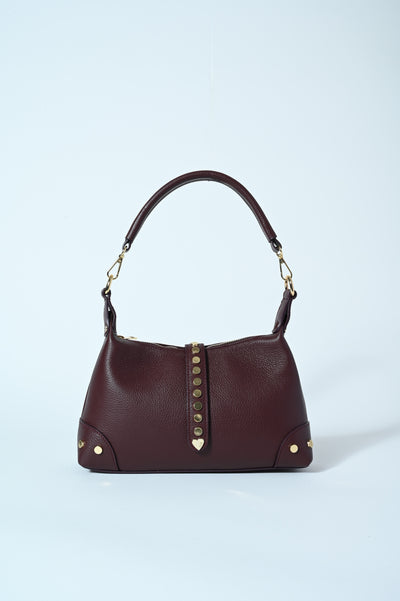 BORSA VERA PELLE BORCHIETTE