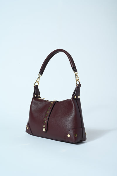 BORSA VERA PELLE BORCHIETTE