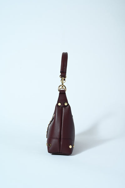 BORSA VERA PELLE BORCHIETTE