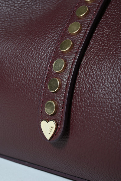 BORSA VERA PELLE BORCHIETTE