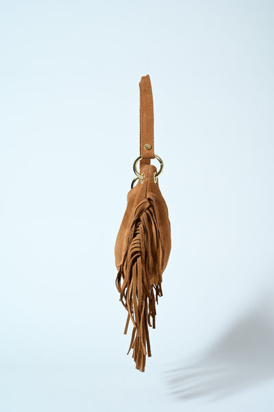 BORSETTA VERA PELLE CAM FRANGE