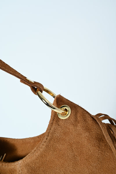 BORSETTA VERA PELLE CAM FRANGE