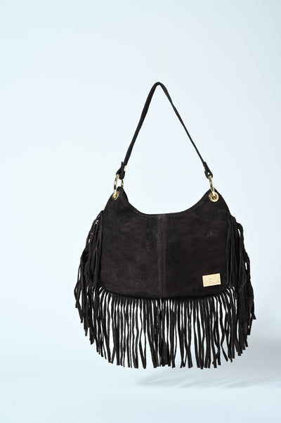 BORSETTA VERA PELLE CAM FRANGE