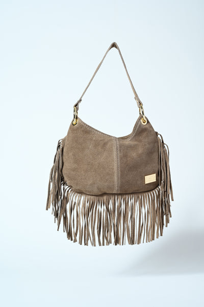 BORSETTA VERA PELLE CAM FRANGE