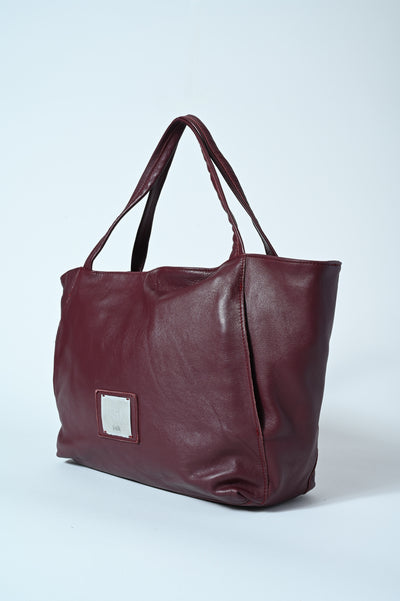 BORSA SHOPPER VERA PELLE MONTONE