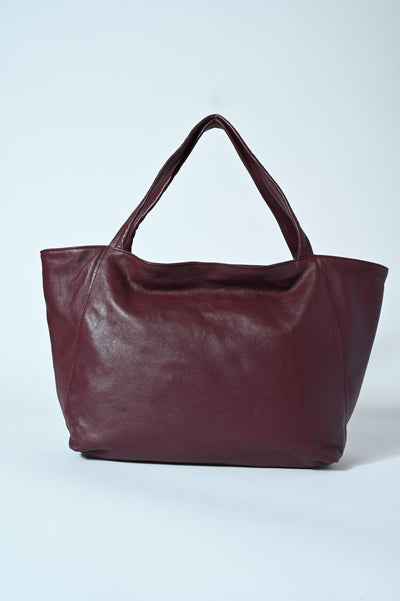 BORSA SHOPPER VERA PELLE MONTONE
