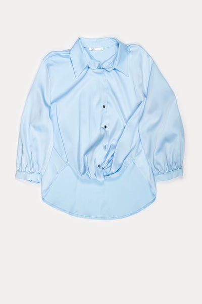 CAMICIA RASO SATIN NODO