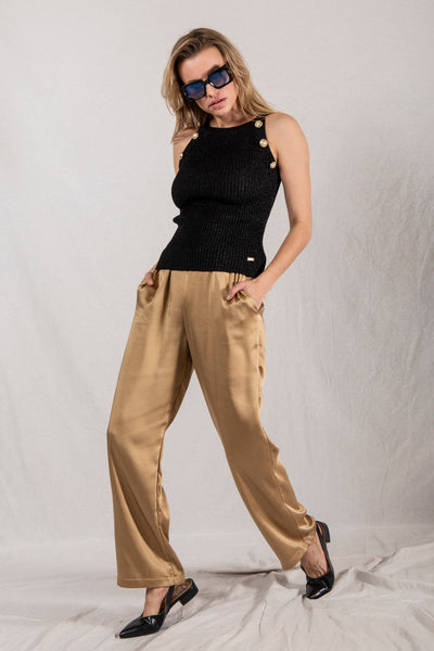 PANT. PALAZZO RASO