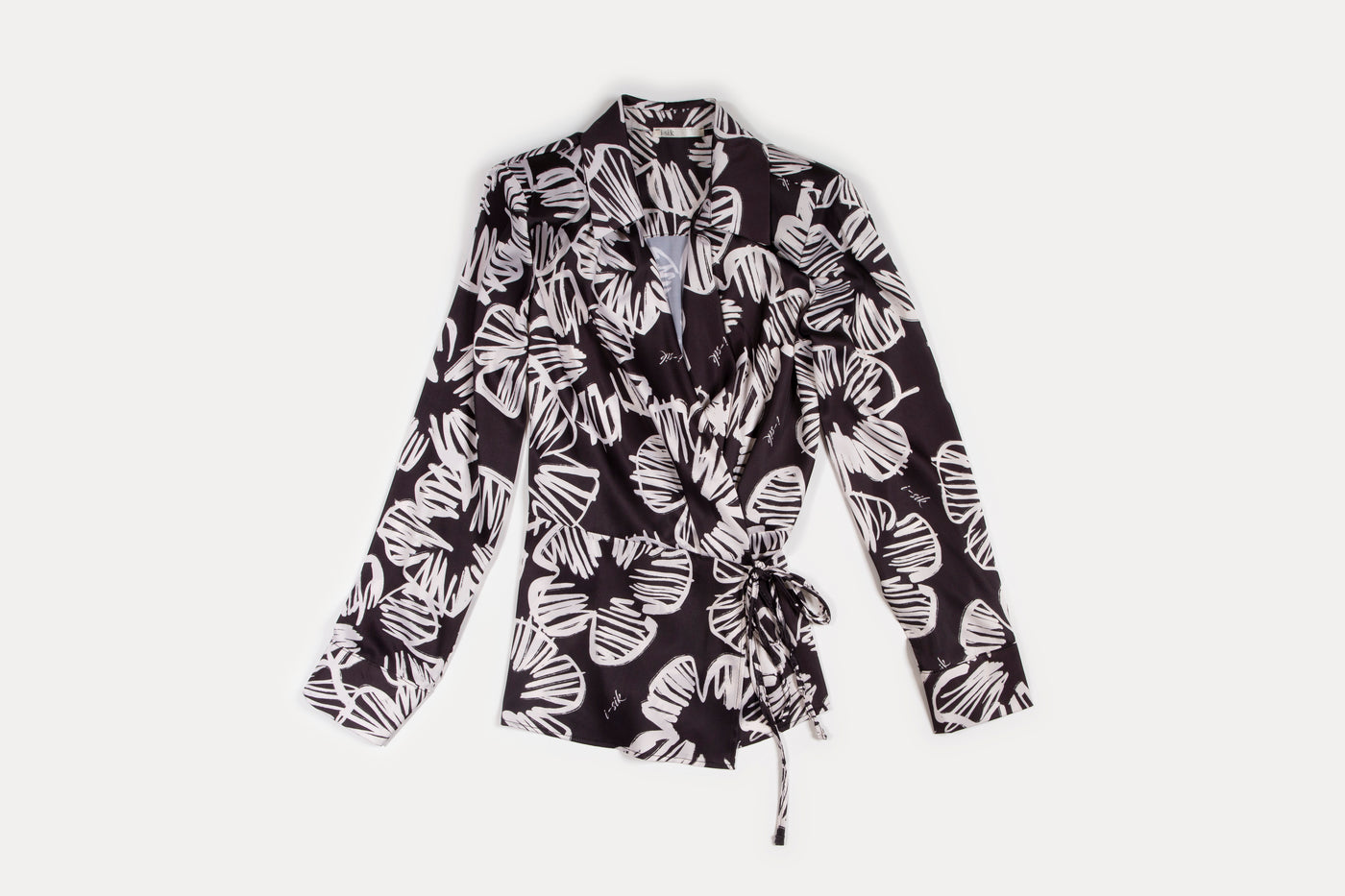 BLUSA INCROCIATA FIORE BICOLOR