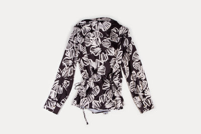 BLUSA INCROCIATA FIORE BICOLOR