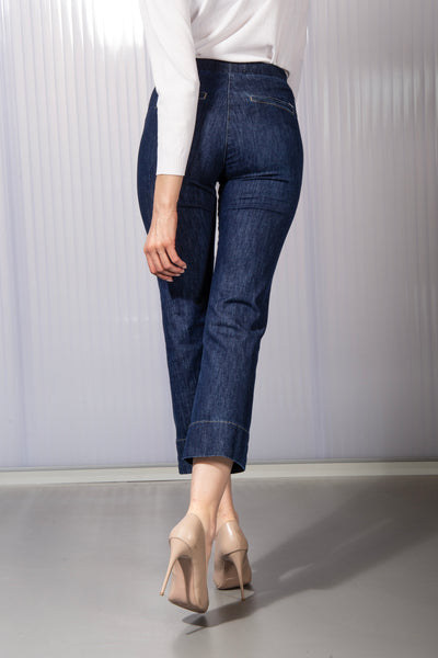 DENIM ELASTICO CROPPED