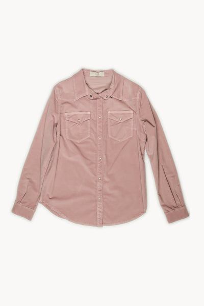 CAMICIA SLIM VELLUTO LISCIO
