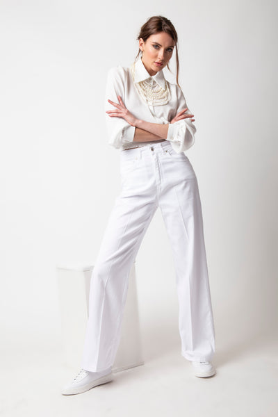 PANT. PALAZZO COTONE/TENCEL
