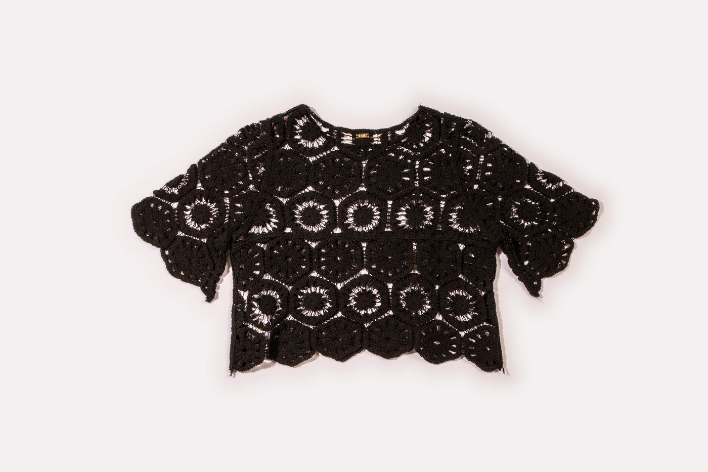 MAGLIA PIZZO COTONE FRANGE